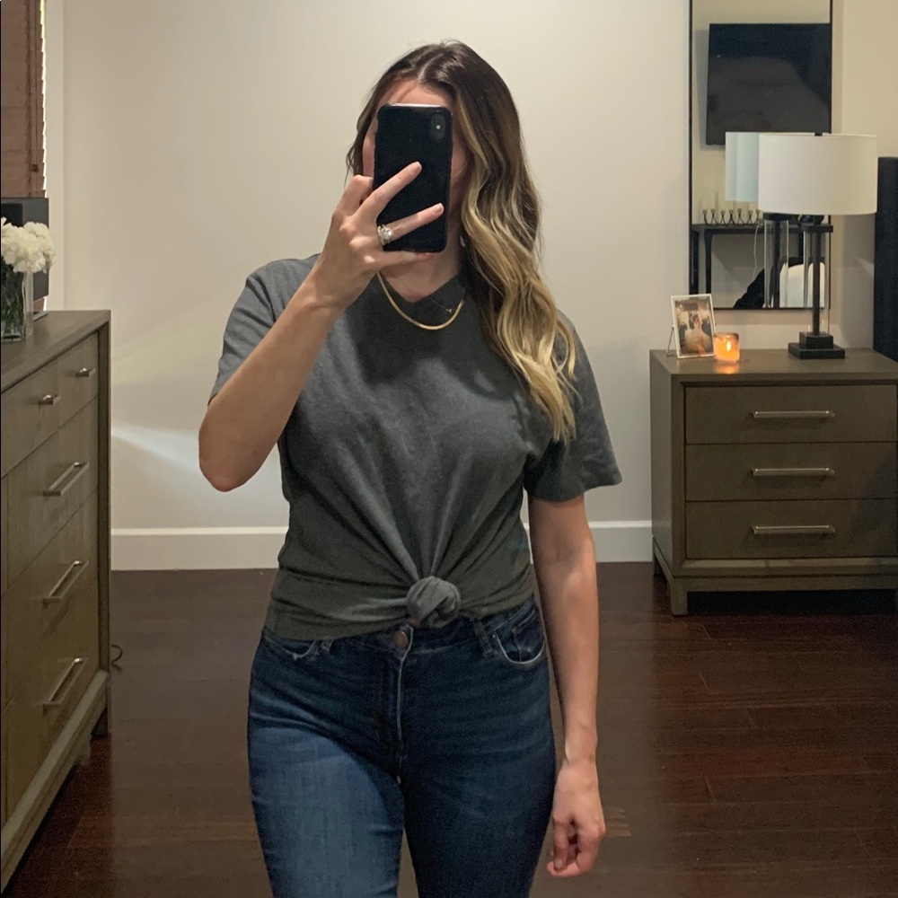 Grey V-neck Tshirt